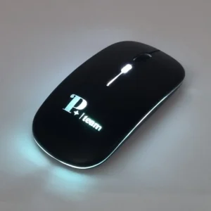 ماوس مضيء بشعار شركة بي تيم