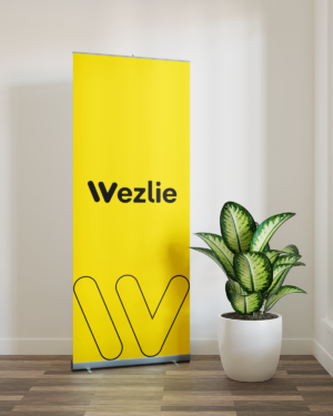 custom roll up banner for Wezlie store